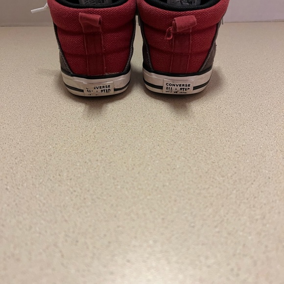 Black and Maroon Kid Converse Size 10 - Picture 3 of 8